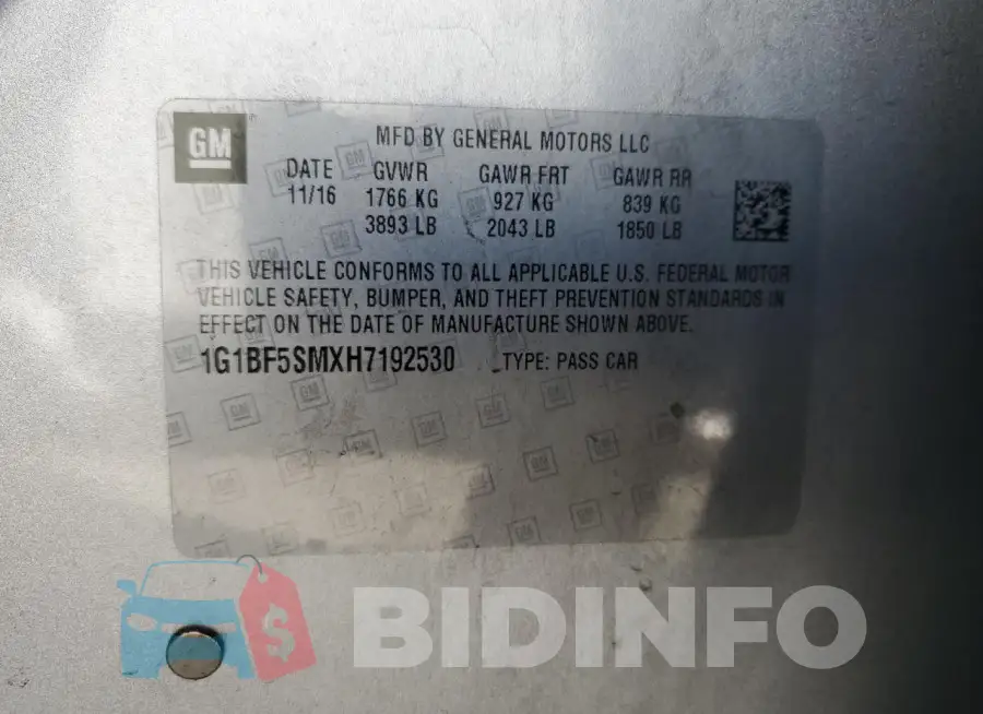1G1BF5SMXH7192530 Photo# 12
