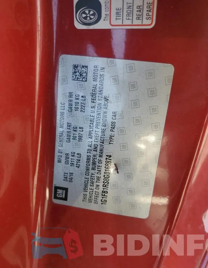 1G1FB1RS8G0168874 Photo# 12
