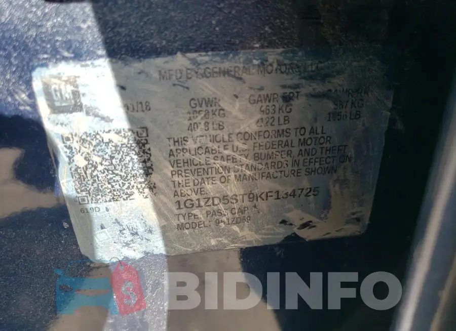 1G1ZD5ST9KF134725 Photo# 12