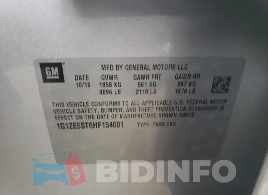 1G1ZE5ST6HF154601 Photo# 12