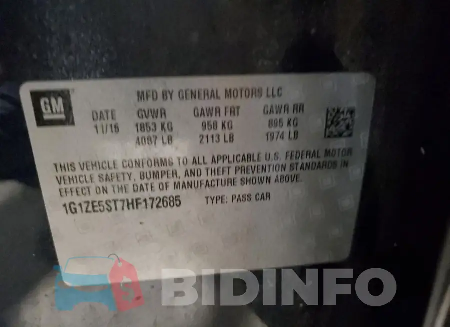 1G1ZE5ST7HF172685 Photo# 12