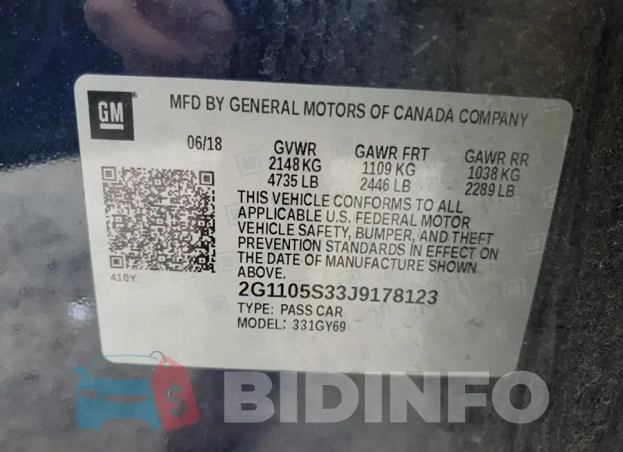 2G1105S33J9178123 Photo# 12