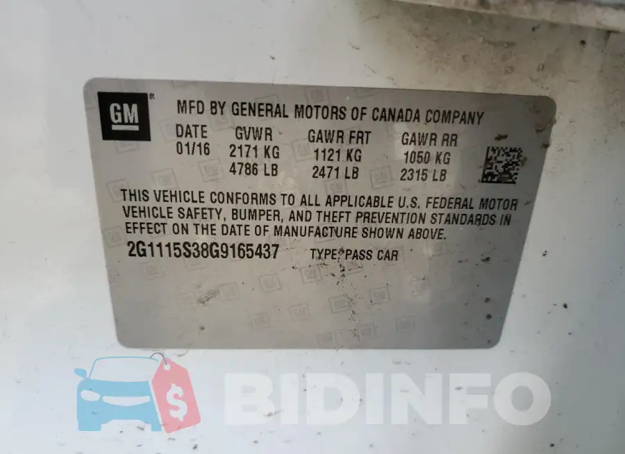 2G1115S38G9165437 Photo# 13