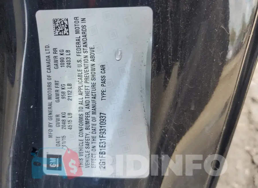 2G1FB1E31F9310937 Photo# 12