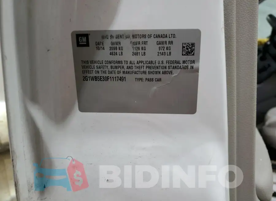 2G1WB5E30F1117491 Photo# 12