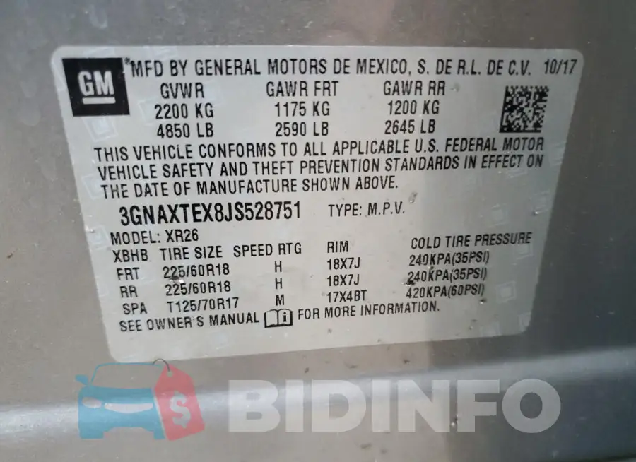 3GNAXTEX8JS528751 Photo# 13