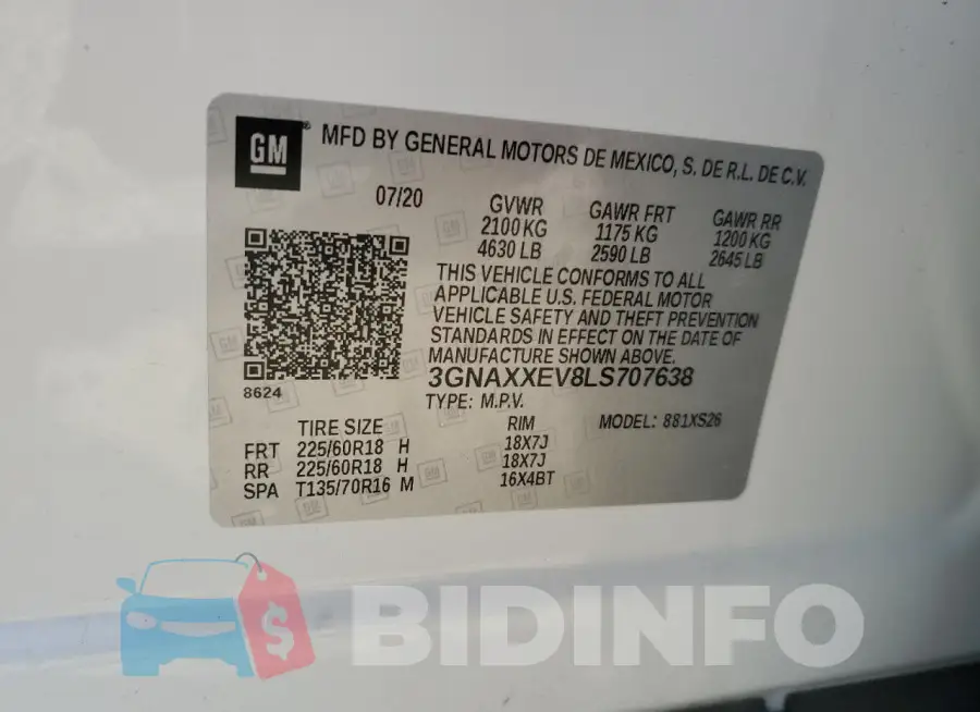 3GNAXXEV8LS707638 Photo# 13