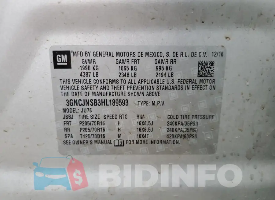 3GNCJNSB3HL189593 Photo# 13