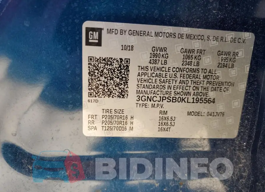 3GNCJPSB0KL195564 Photo# 13