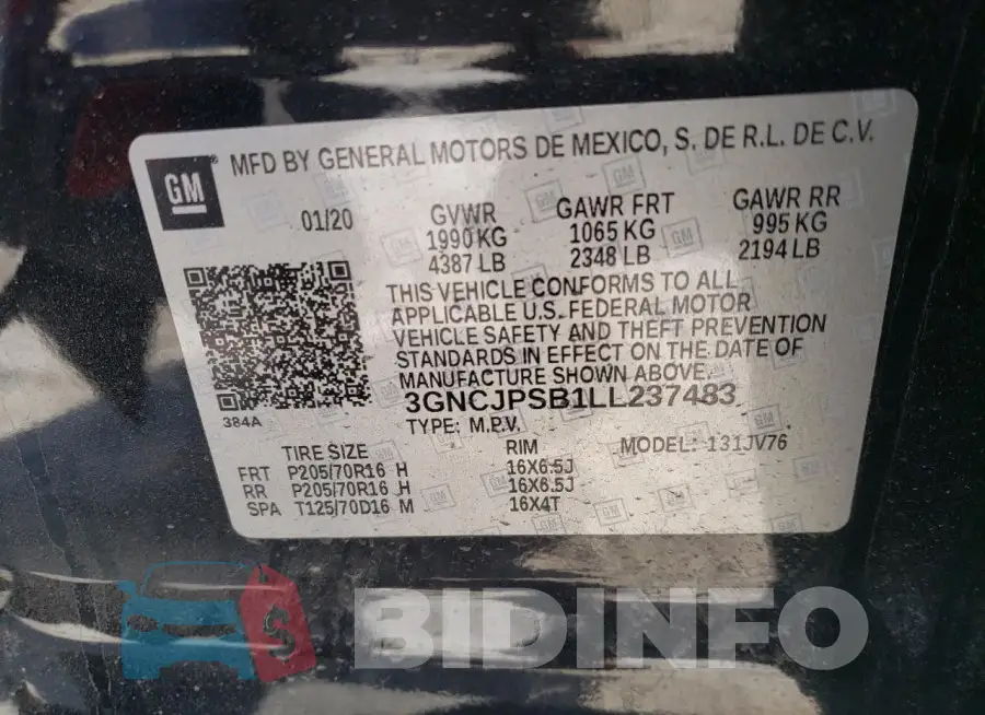 3GNCJPSB1LL237483 Photo# 13