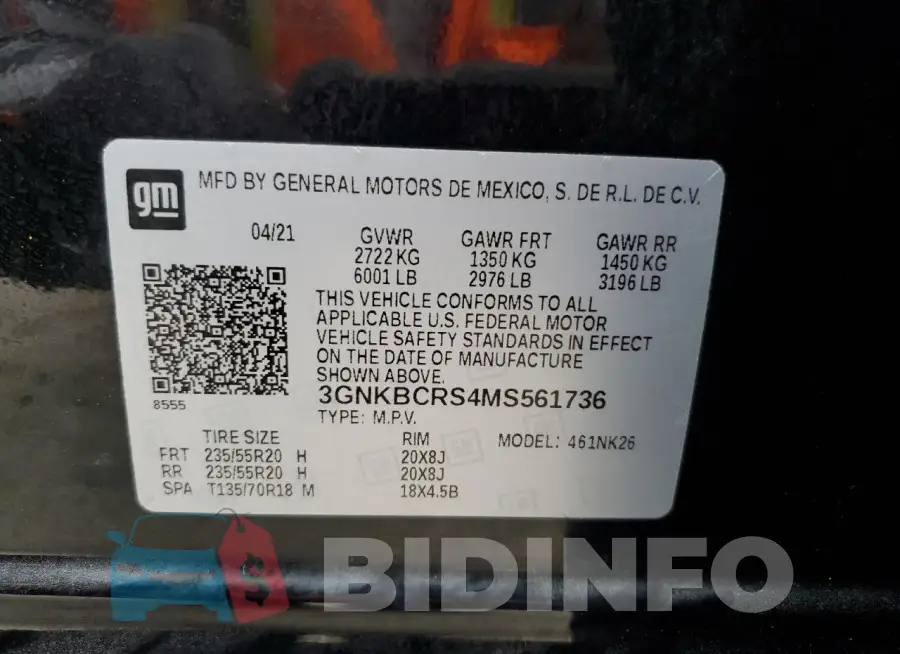3GNKBCRS4MS561736 Photo# 13