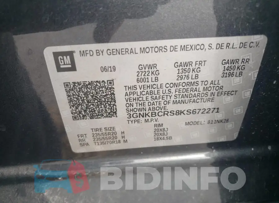 3GNKBCRS8KS672271 Photo# 13