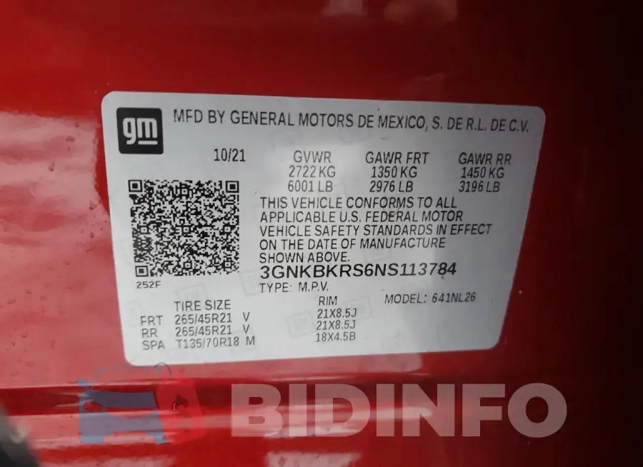 3GNKBKRS6NS113784 Photo# 12