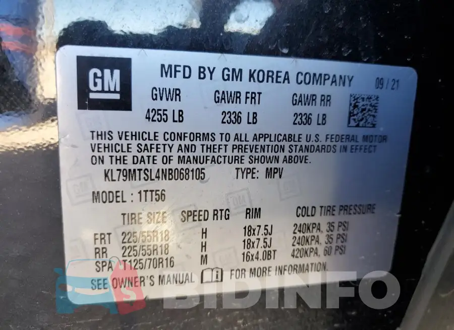 KL79MTSL4NB068105 Photo# 12