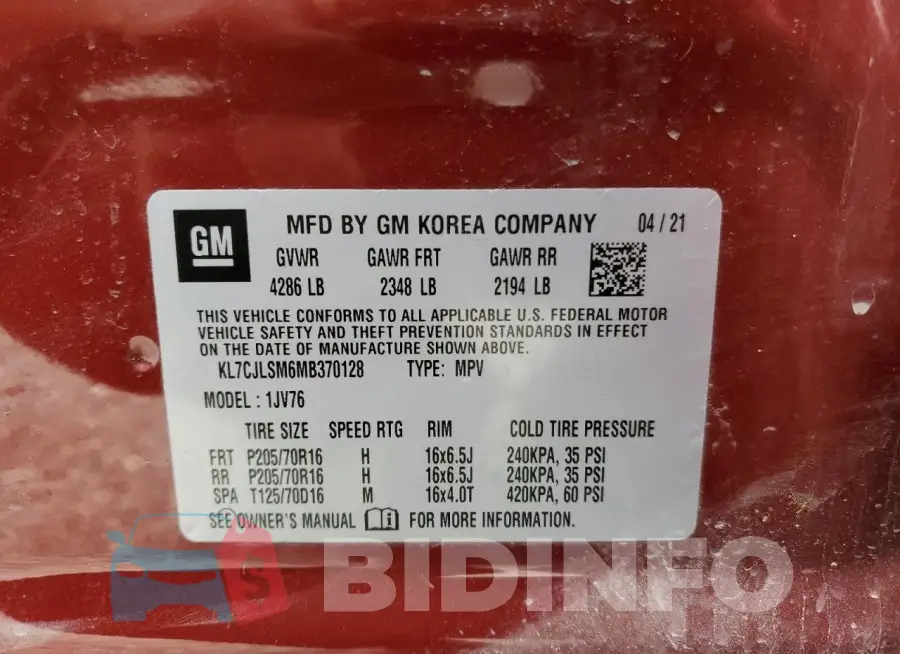 KL7CJLSM6MB370128 Photo# 12