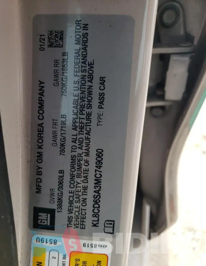 KL8CD6SA3MC749060 Photo# 13