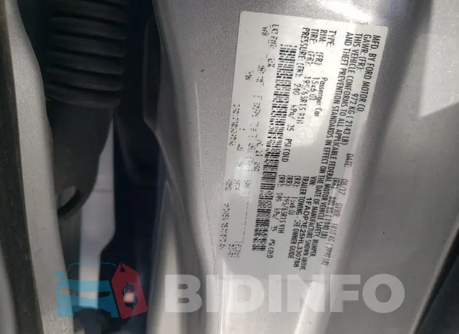 1FADP3E25HL330788 Photo# 13