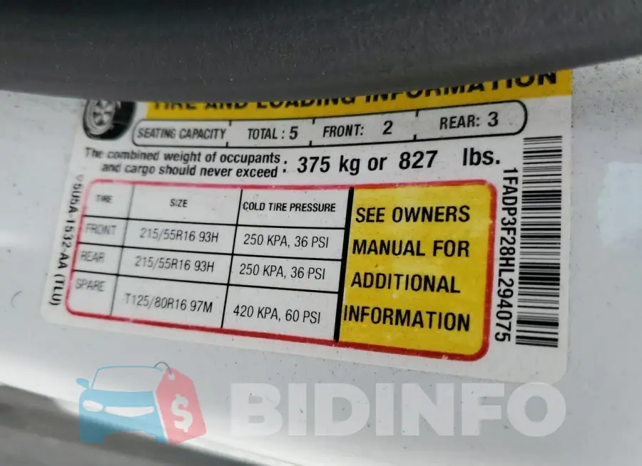 1FADP3F28HL294075 Photo# 13