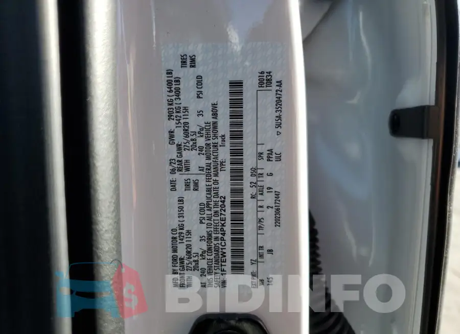 1FTEW1CP4PKE72042 Photo# 12