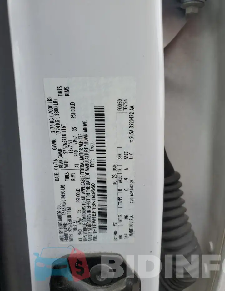 1FTEW1EF1GKD49660 Photo# 13