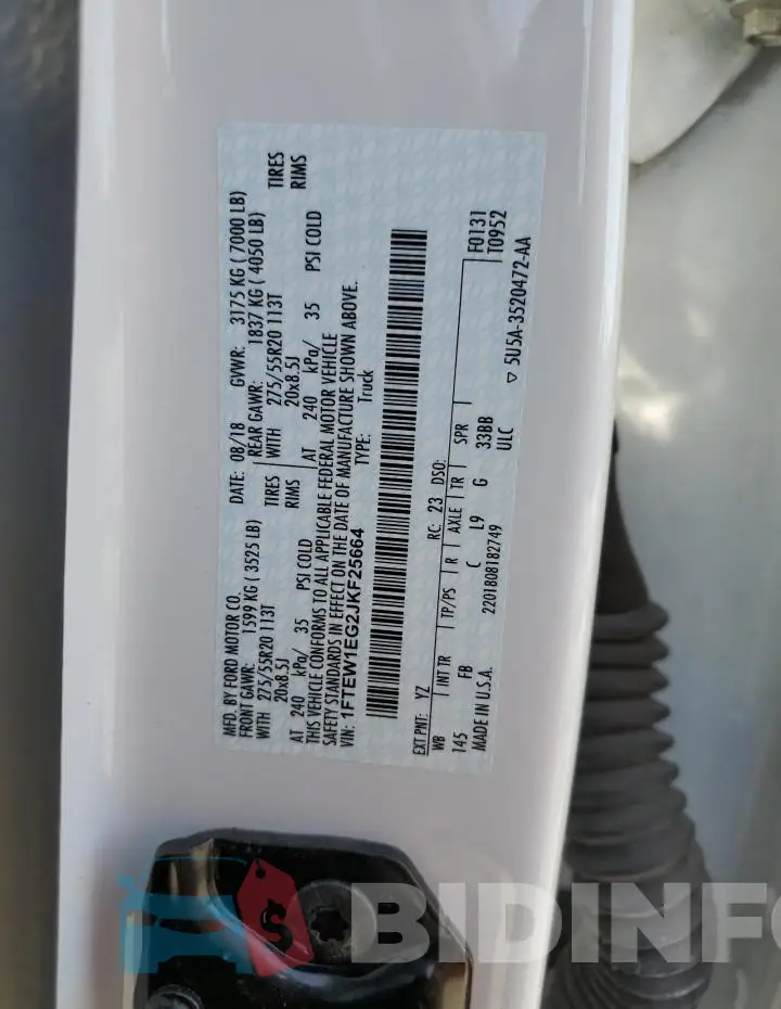 1FTEW1EG2JKF25664 Photo# 13