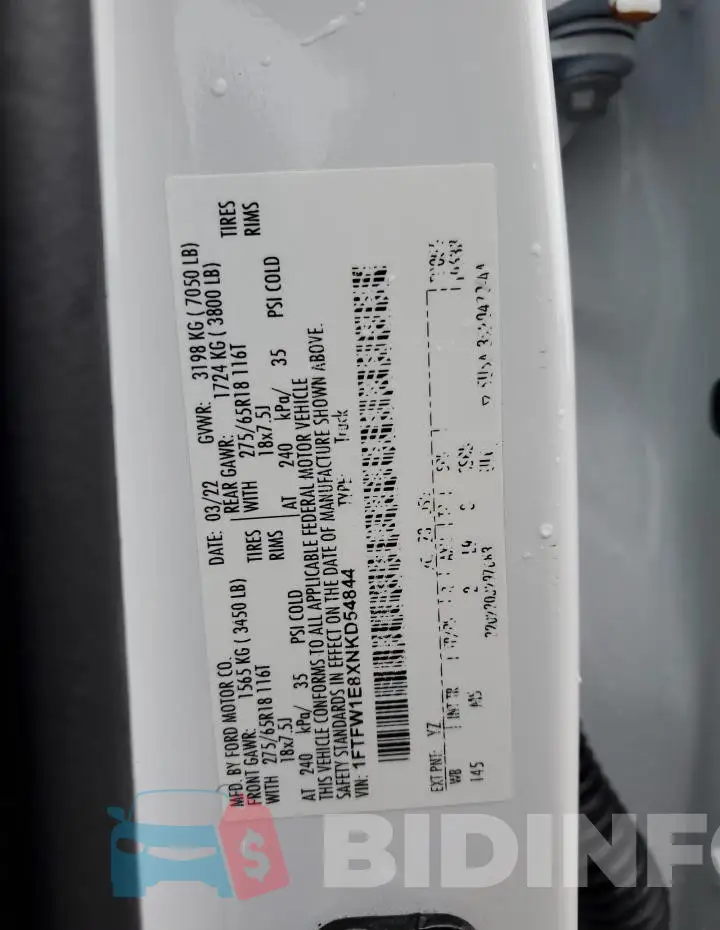 1FTFW1E8XNKD54844 Photo# 12