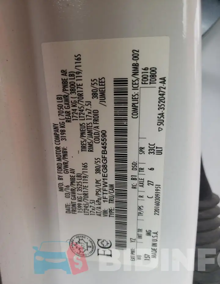 1FTFW1EG8GFB45590 Photo# 12