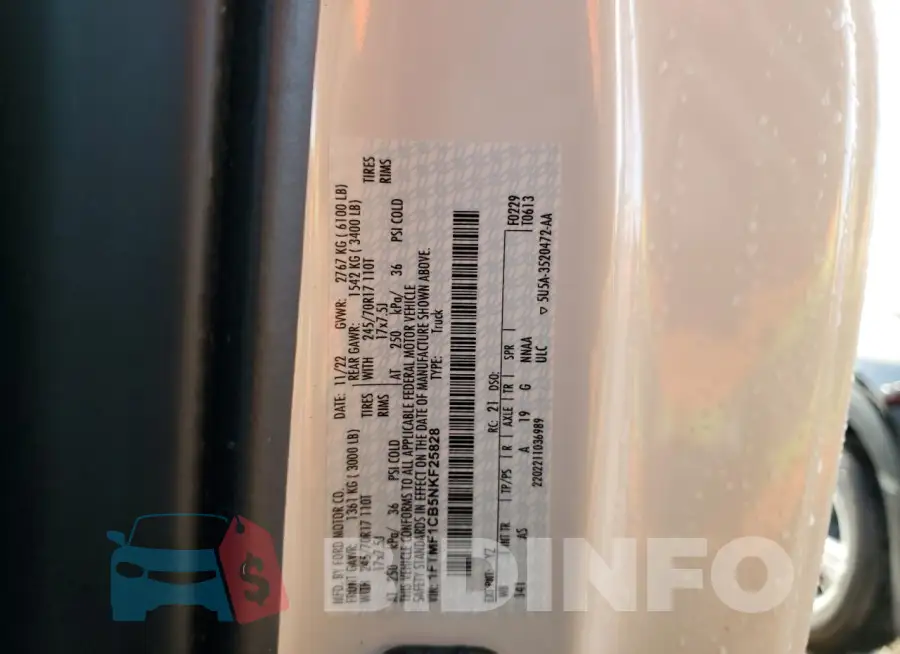 1FTMF1CB5NKF25828 Photo# 12
