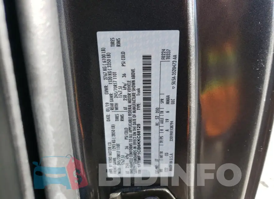 1FTMF1CB6KKC68125 Photo# 12