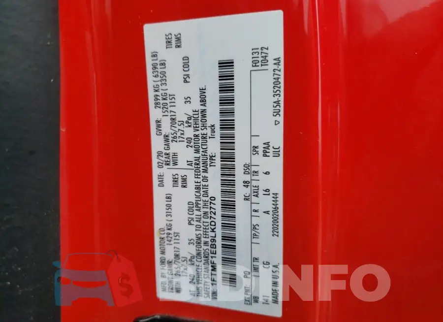 1FTMF1EB9LKD72770 Photo# 12