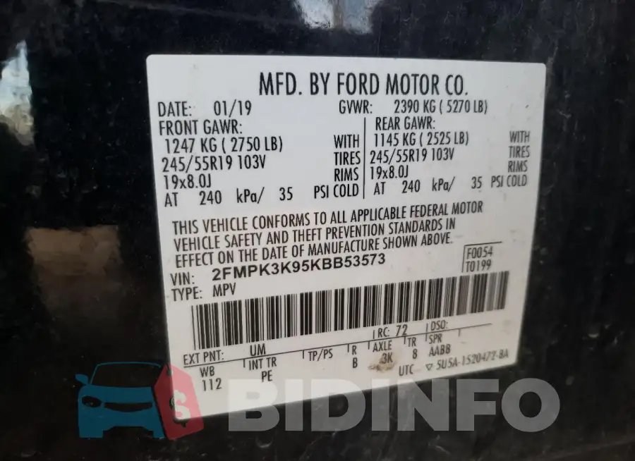 2FMPK3K95KBB53573 Photo# 13