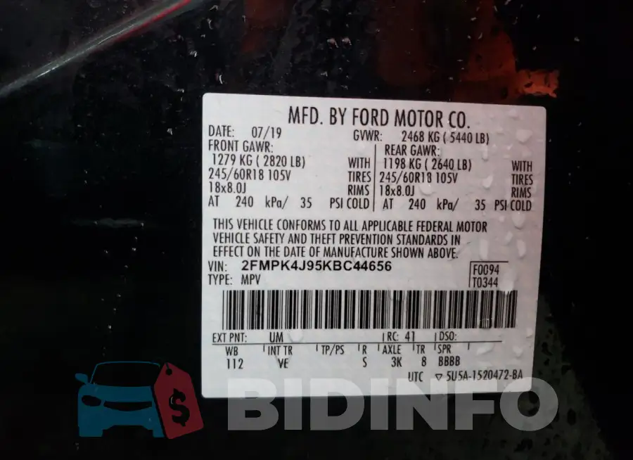 2FMPK4J95KBC44656 Photo# 12