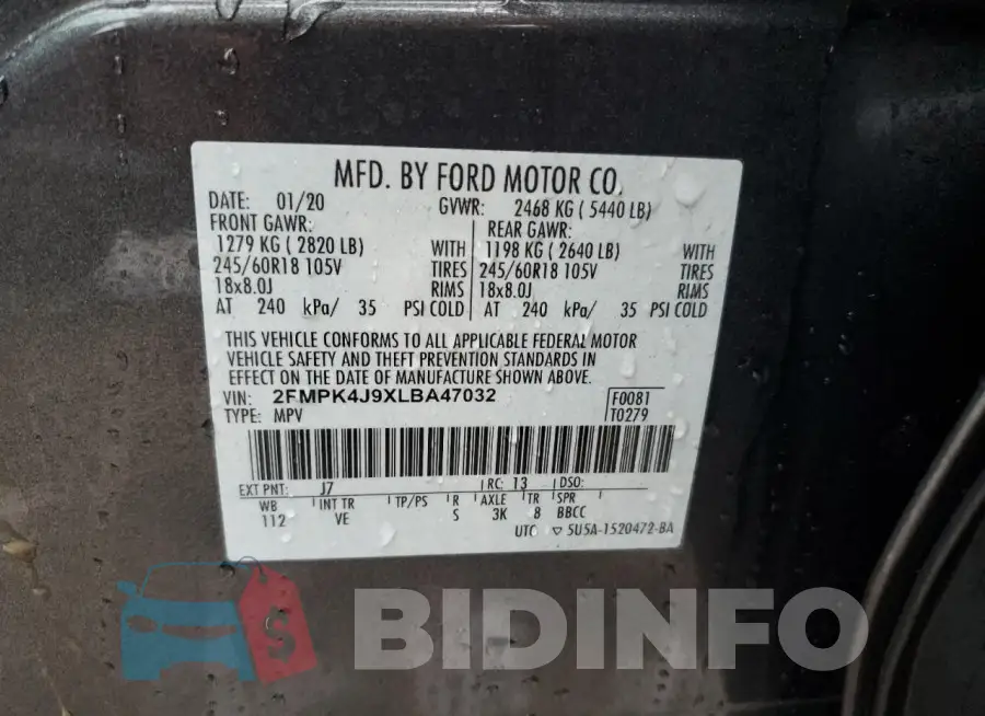 2FMPK4J9XLBA47032 Photo# 12