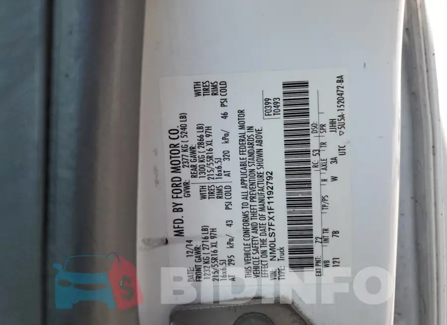 NM0LS7FX1F1192792 Photo# 13