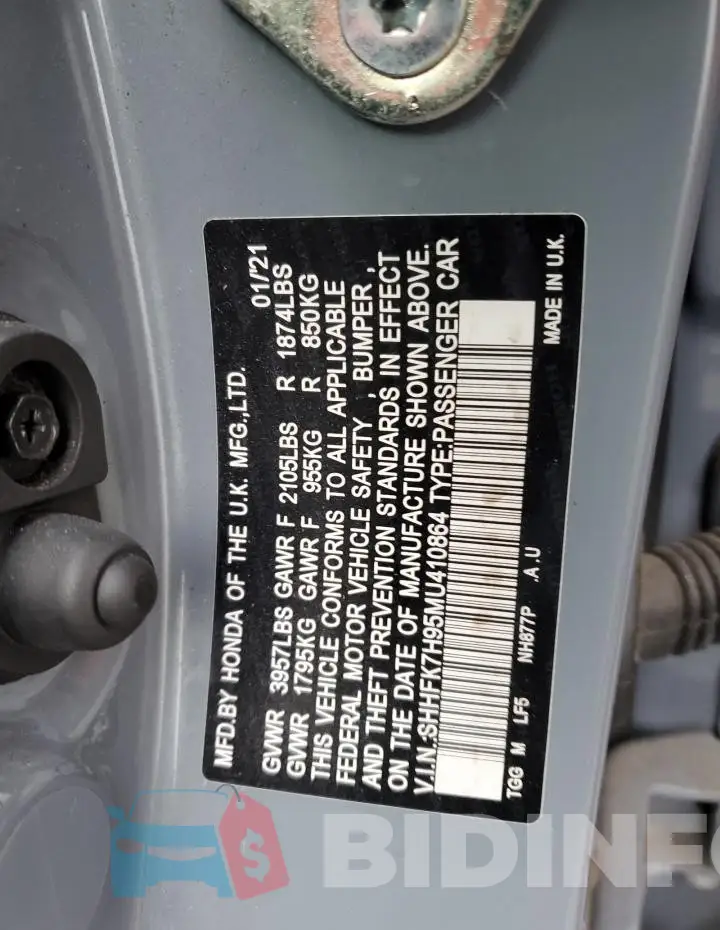 SHHFK7H95MU410864 Photo# 12
