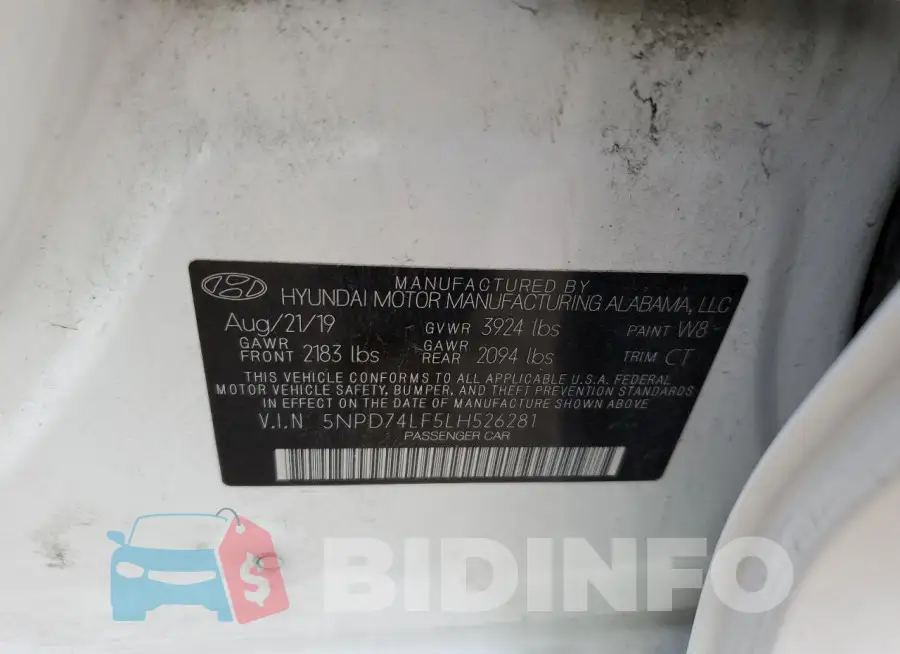 5NPD74LF5LH526281 Photo# 12