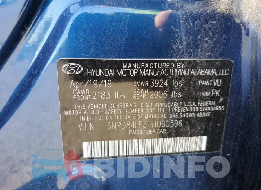 5NPD84LF5HH060596 Photo# 12