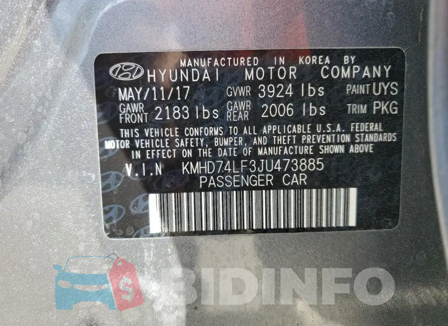 KMHD74LF3JU473885 Photo# 12