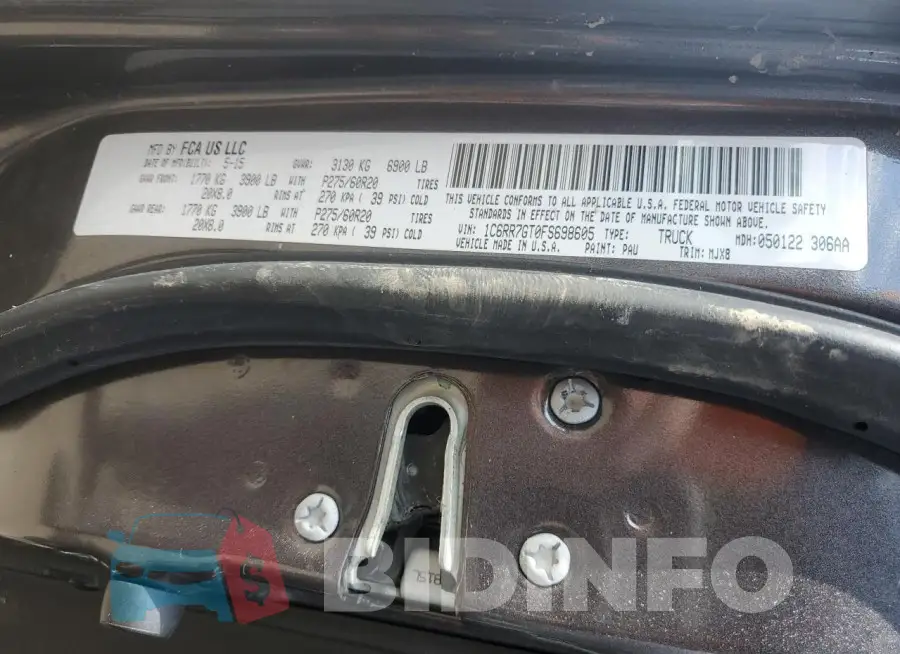 1C6RR7GT0FS698605 Photo# 12