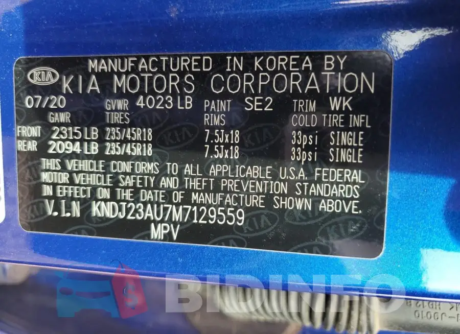 KNDJ23AU7M7129559 Photo# 12