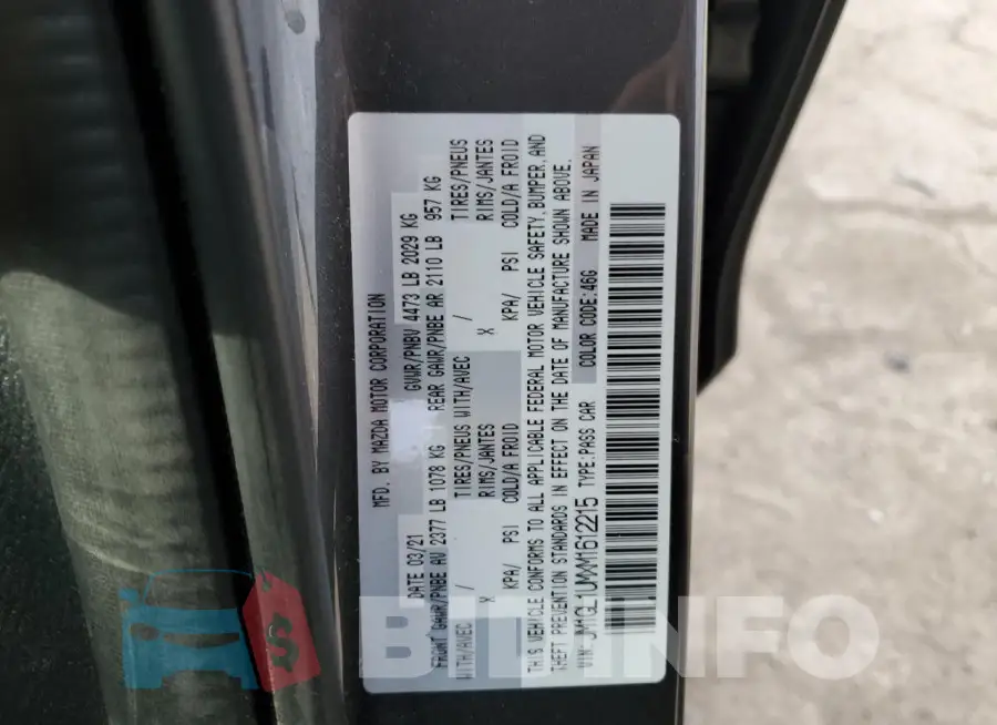 JM1GL1UMXM1612215 Photo# 12