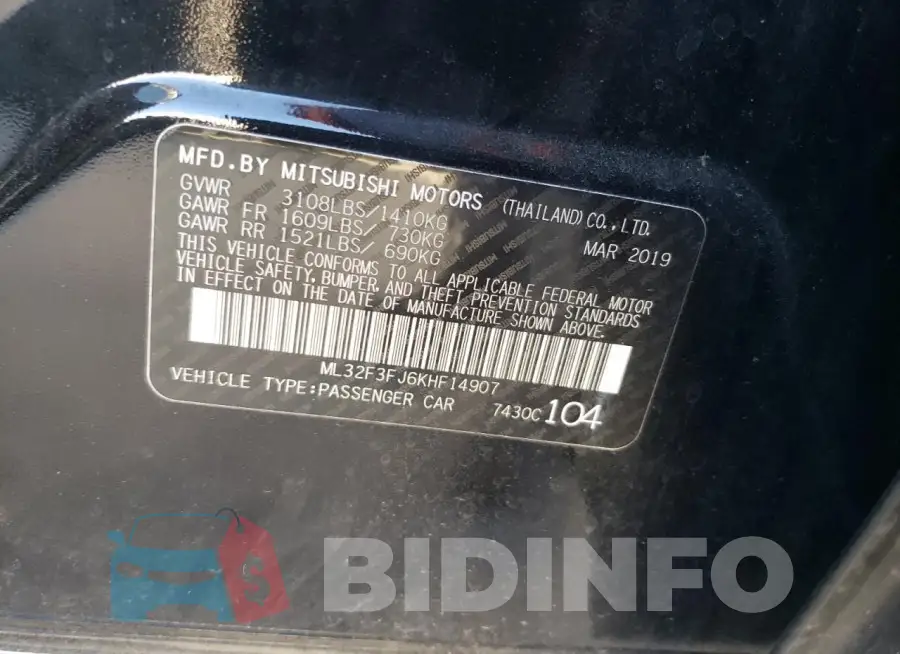 ML32F3FJ6KHF14907 Photo# 12