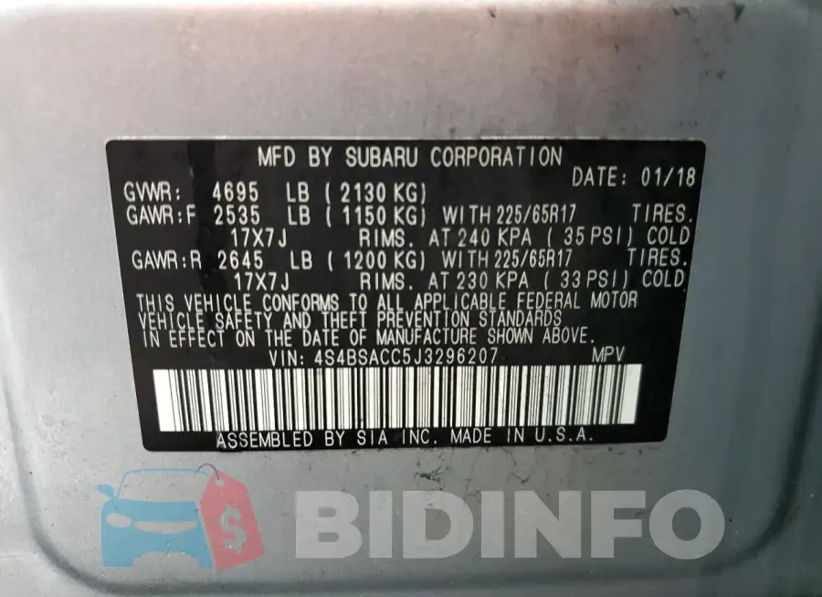 4S4BSACC5J3296207 Photo# 13