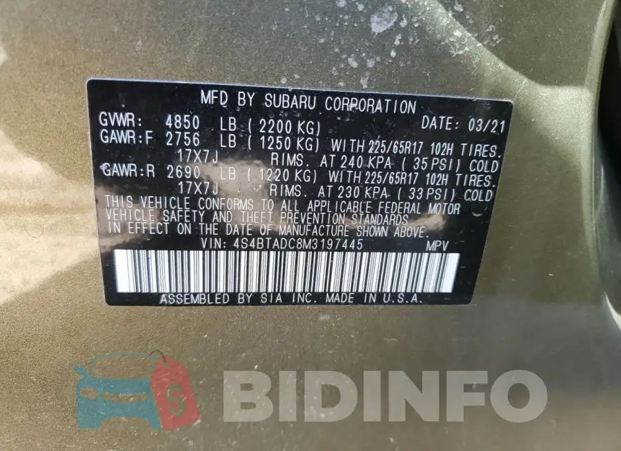4S4BTADC8M3197445 Photo# 12