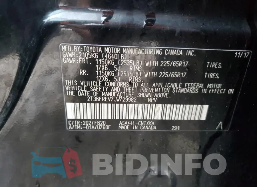 2T3BFREV7JW729982 Photo# 12