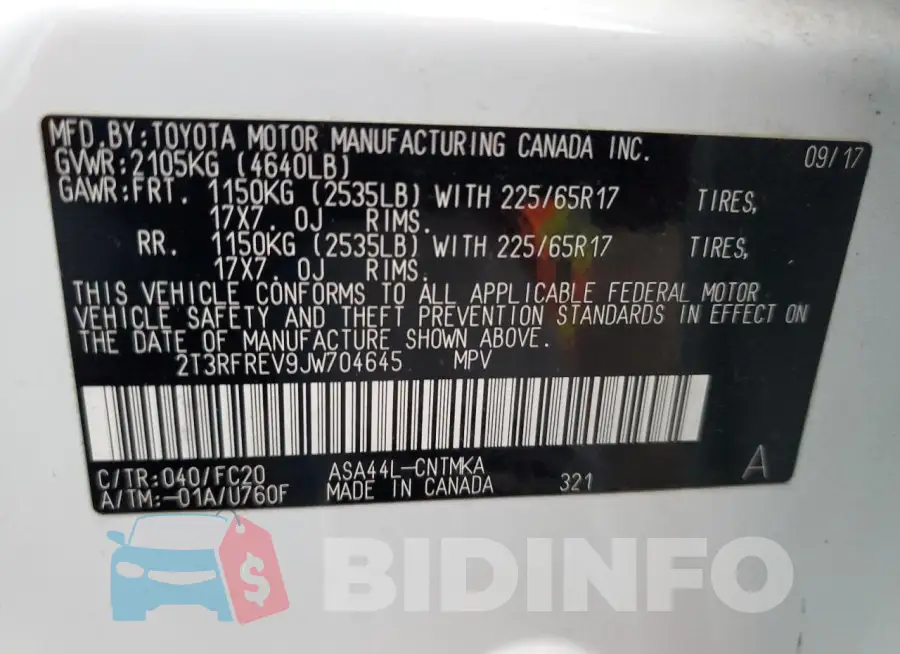 2T3RFREV9JW704645 Photo# 13