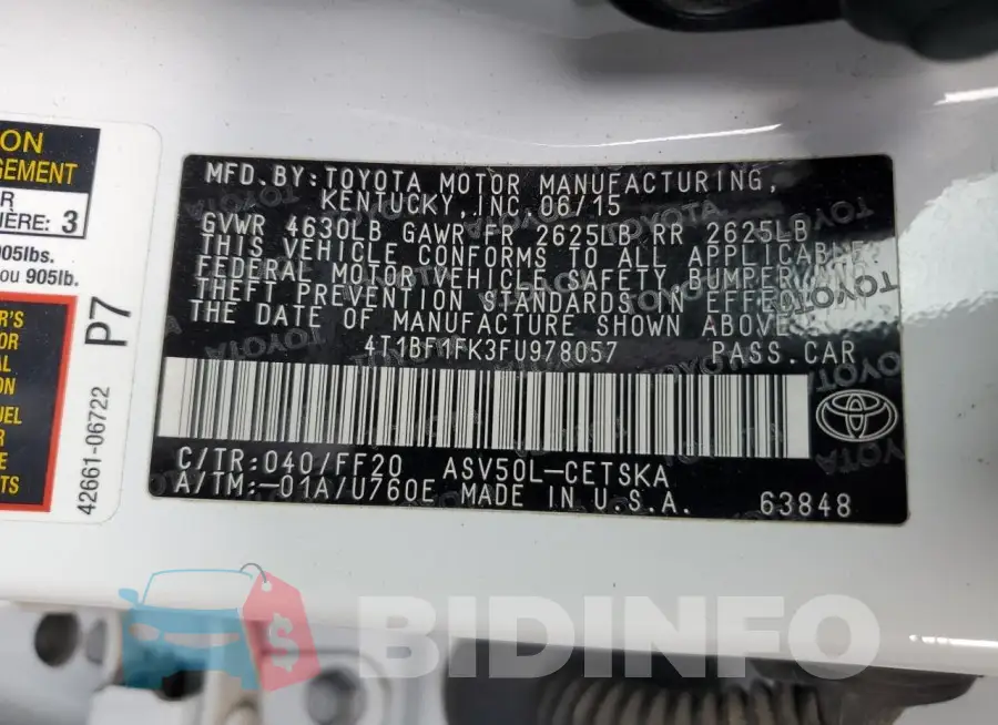 4T1BF1FK3FU978057 Photo# 12