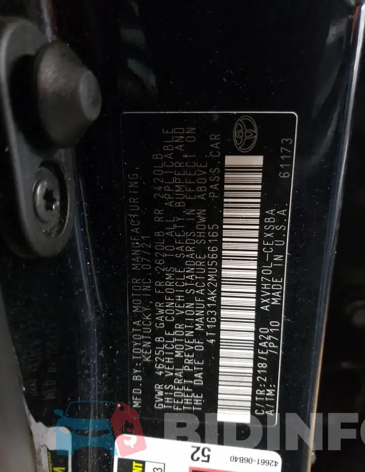 4T1G31AK2MU566165 Photo# 12