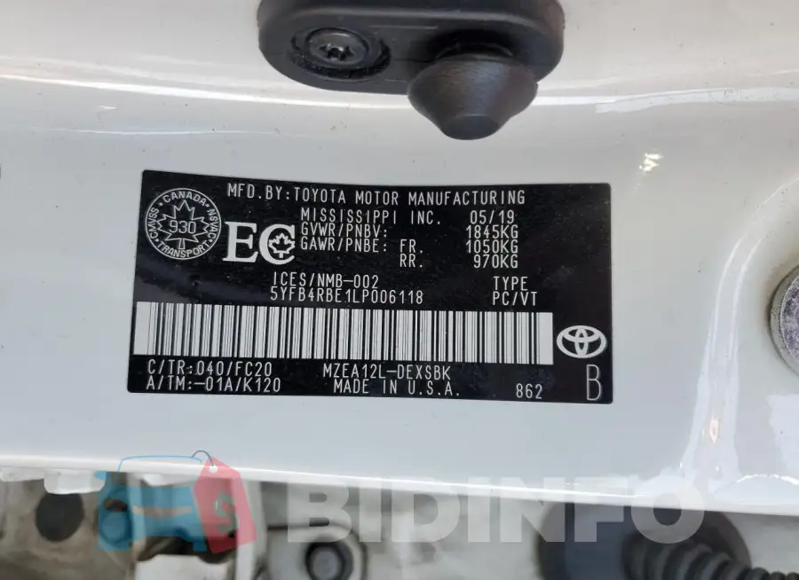 5YFB4RBE1LP006118 Photo# 12