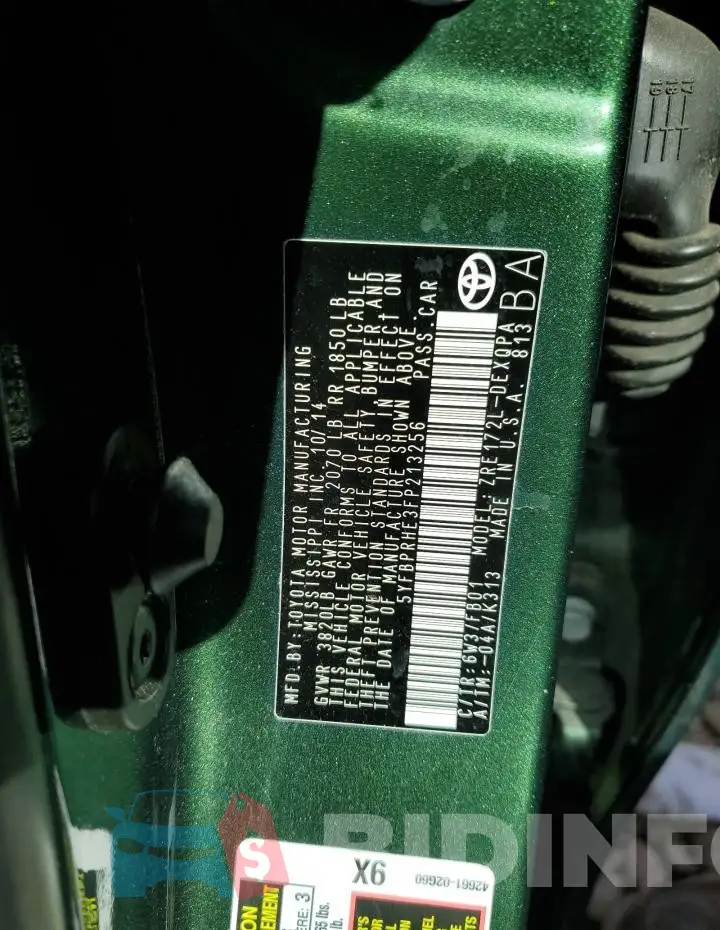 5YFBPRHE3FP213256 Photo# 12
